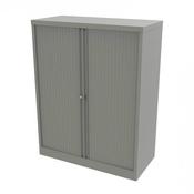 Bisley Side Opening Tambour Door Cupboard H1270xW1000xD470mm Goose Grey - Supplied Empty, Variety of Shelves &amp; Suspension Filing Roll Out Frames Available image