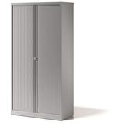 Bisley Side Opening Tambour Door Cupboard H2270xW1000xD470mm Silver - Supplied Empty, Variety of Shelves &amp; Suspension Filing Roll Out Frames Available image