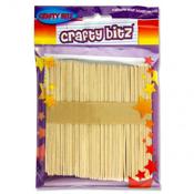 Crafty Bitz Natural Wooden Lollipop Sticks Pack of 50 - Perfect for DIY Crafts