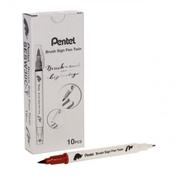 Pentel Brush Sign Pen Twin Tip Brown - Versatile Brown Brush Pen for Art and Crafts