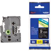 Brother TZe-325 P-Touch Labelling Tape 9mm x 8m White on Black TZE325 image