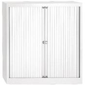 Bisley A4 Euro Tambour - 2 Door - Includes 2 Shelves, White Shutter – H1030xW1000mmxD430mm