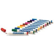 Franken Refillable Board Markers Assorted Colours Pack of 10. Strong Plastic Cap To Protect From Damage. Refillable Markers. Ideal For Schools, Colleges, Offices, Homes &amp; More. image