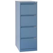 4 Drawer Steel Filing Cabinet Flush Front Blue Bisley BS4E image