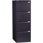 4 Drawer Steel Filing Cabinet Flush Front Graphite Bisley BS4E image
