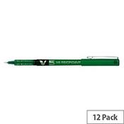 Pilot V5 Rollerball Pen Needle Tip 0.5mm Line 0.3mm Green Ref V504 [Pack 12] image