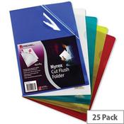 Rexel Nyrex A4 Cut Flush Folder Clear 12153 Pack 25 image