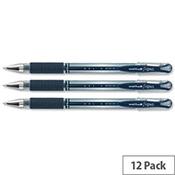 Uni-ball UM151S SigNo Gel Rollerball Comfort Grip Black UM151BLK Pack 12 image