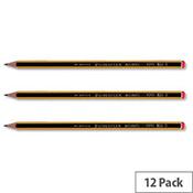 Staedtler 2B Noris Pencil Cedar Wood Orange Cap Pack 12 image