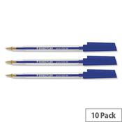 Staedtler Stick Blue Ballpoint Pen 430 10-Pack ISO 11540 Standard, Medium 1.0mm Tip 0.35mm Line. image