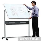 Nobo Mobile Magnetic Whiteboard Horizontal Pivot 1200 x 900mm