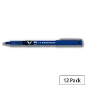 Pilot V5 Rollerball Pen Needle Tip 0.5mm Line 0.3mm Blue Ref V503 [Pack 12] image