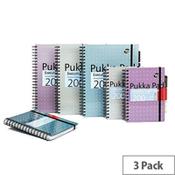 Pukka Pad Executive Project Book A5 Metallic Ref 6336-MET [Pack 3]