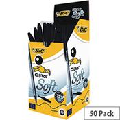BIC Cristal Soft Ball Pen Black Ref 918518 [Pack 50] image