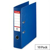Esselte A4 Polypropylene 75mm Blue Lever Arch File Pack of 10 image