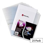 Rexel Heavy Duty Top &amp; Side Opening Punched Pocket A4 Clear 120 Micron Pack 25 image