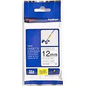 Brother P-touch TZe-FX231 Laminated Flexi Labelling Tape, 12mm x 8m, Black on White - Flexible Labels for Curved Surfaces image