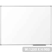Nobo Basic Steel Whiteboard Magnetic Fixings Included W1200xH900mm White Ref 1905211