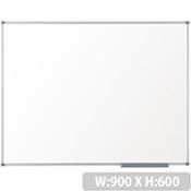 Nobo Basic Steel Whiteboard Magnetic Fixings Included W900xH600mm White Ref 1905210 image