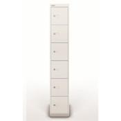 Bisley 6 Door Steel Locker Chalk White W305xD457xH1802mm 5 Year Warranty image