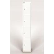Bisley 4 Door Steel Locker Chalk White W305xD305xH1802mm 5 Year Warranty