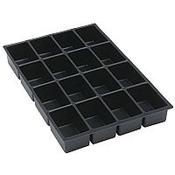 Bisley Insert Tray 2/4 Plastic for Storage Cabinet 16 Sections H51mm Black Ref 225P1 [Pack 5] image