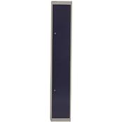 Bisley 2 Door Steel Locker Grey &amp; Blue W305xD457xH1802mm 5 Year Warranty image