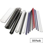 GBC Binding Combs Plastic 21 Ring 330 Sheets A4 38mm Black Pack 50 image