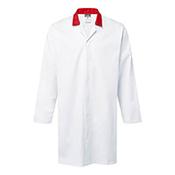 Portwest Food Industry No Pocket Coat - White/Red - Size XXL image