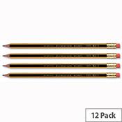 Staedtler HB Noris Pencil with Eraser Cedar Wood Pack 12 image