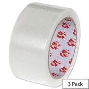 5 Star Easy Tear Clear Tape 48mm x 66m - Pack of 3 image