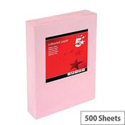 5 Star Multifunctional Pink A4 Paper 80gsm Ream of 500 Sheets image