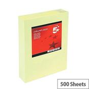 5 Star Multifunctional Yellow A4 Paper 80gsm Ream of 500 Sheets image