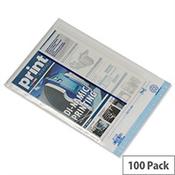 Ampac 165x230mm Clear White Panel Light-Weight Polythene Envelopes Pack of 100 image