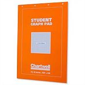 Chartwell A3 Student Graph Pad 1mm 5mm 10mm Grid 30 Sheets Orange Cover J13BZ image