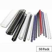 GBC Binding Combs Plastic 21 Ring 450 Sheets A4 51mm Black Pack 50 image