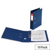 5 Star Office Lever Arch File Polypropylene Capacity 70mm A4 Blue Pack of 10 image