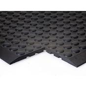 COBA Bubblemat Standing Surface End Section Mat Hard-wearing Rubber W600xD900xH14mm Black
