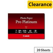 Canon Pro Platinum PT-101 High-Glossy Photo Paper - A2 Size (420 x 594 mm), 300gsm, 300 Micron (Pack of 20) image