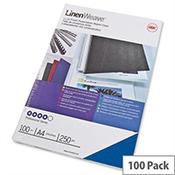 GBC LinenWeave Binding Covers 250gsm A4 Blue Pack 100 image