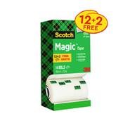 Scotch Magic Invisible Tape, Value Pack, 19 mm x 33 m, 14 Rolls/Pack image