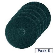 3M Pack of 5 Economy Floor Pads 380mm Green 2NDGN15 image