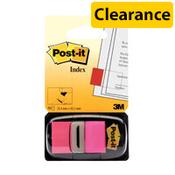 Post-it Index Medium In a Plastic Dispenser, Bright Pink, 1 Pack of 50 Sheets image