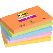 Post-it Super Sticky Notes, Boost Colour Collection, 76 mm x 127 mm, 90 Sheets/Pad, 5 Pads/Pack image