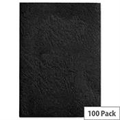 GBC Antelope Binding Covers Leather-look Plain A4 Black Pack 100 image
