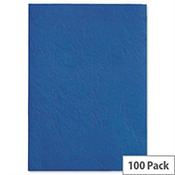 GBC Antelope Binding Covers Leather-look Plain A4 Royal Blue Pack 100 image