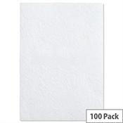 GBC LeatherGrain Binding Covers Plain A4 White Pack 100 image