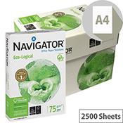 Navigator Eco-logical Paper FSC Ream-Wrapped 75gsm A4 Bright White 5 x 500 Sheets image