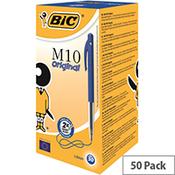 Bic M10 Retractable Ballpoint Pen Blue Pack 50 image