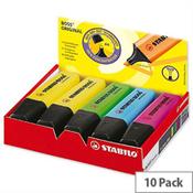 Stabilo Highlighters Pens Assorted Colours Pack 10 image